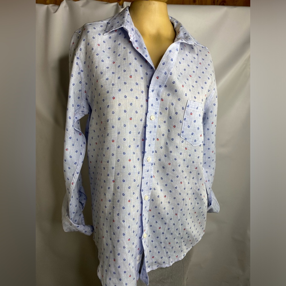 Frank Eileen size L Barry linen linen sleeve women’s shirt